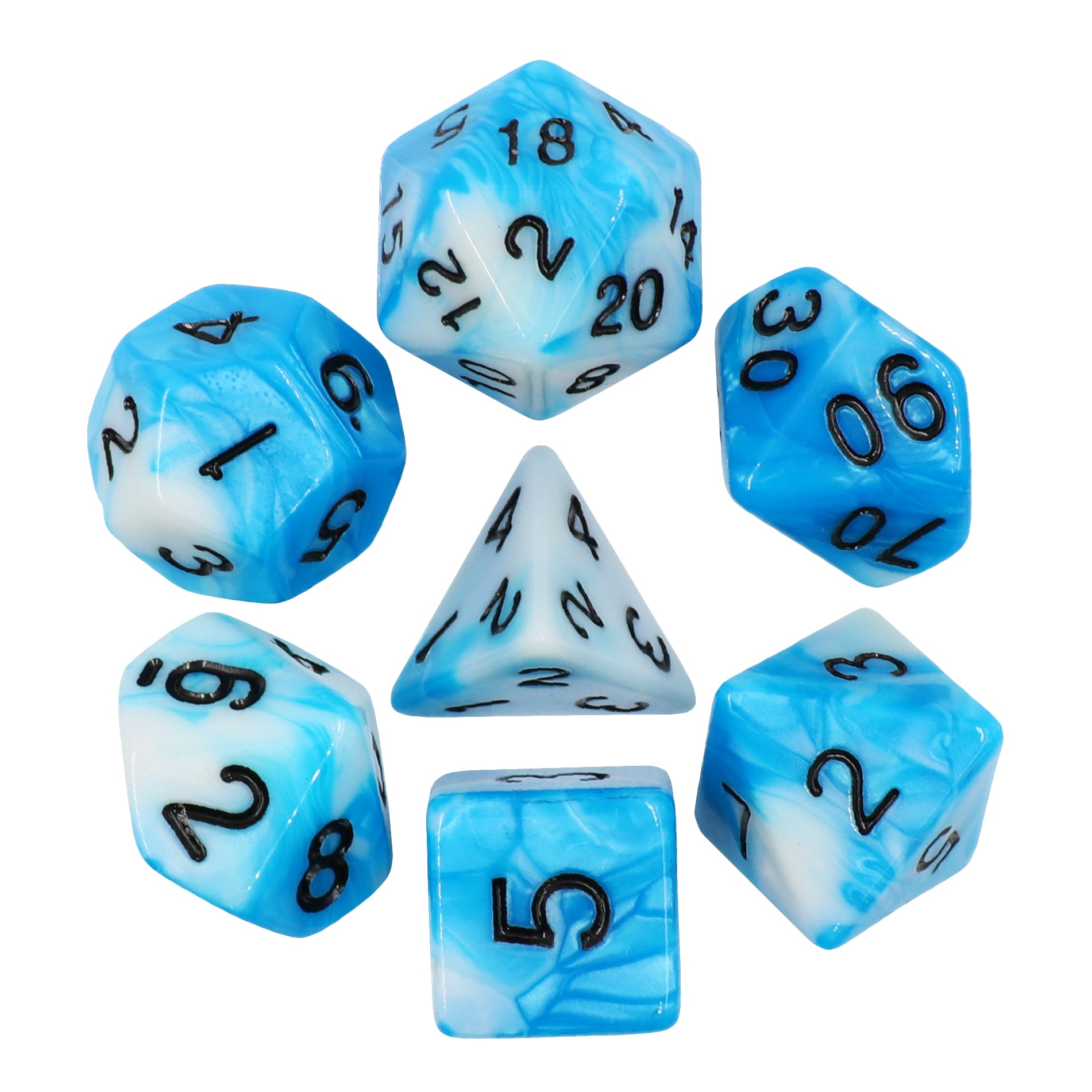 Blueberry Ice Cream 7pc Fusion Dice Set